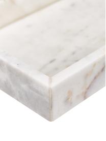 Kleines Deko-Marmor-Tablett Venice in Weiß, Marmor, Weiß, B 30 x T 15 cm