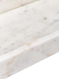 Klein decoratief marmeren dienblad Venice in wit, Marmer, Wit, B 30 x D 15 cm