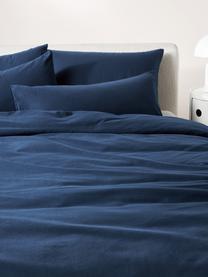 Flanell-Bettdeckenbezug Biba, Webart: Flanell Flanell ist ein k, Marineblau, B 135 x L 200 cm