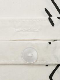 Gewaschener Baumwoll-Bettdeckenbezug Kohana im Boho Style, Webart: Perkal Fadendichte 180 TC, Ecru, Schwarz, B 160 x L 210 cm