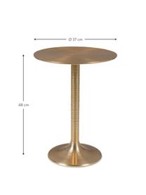 Table d'appoint ronde Hypnotising, Aluminium, laqué, Couleur laitonnée, Ø 37 x haut. 48 cm