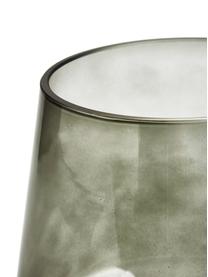 Mondgeblazen vaas Joyce in grijs, Glas, Grijs, Ø 16 x H 16 cm