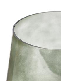 Mundgeblasene Glas-Vase Joyce in Grau, Glas, Grau, transparent, Ø 16 x H 16 cm
