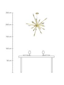 Lámpara de techo grande Spike, Pantalla: metal, Anclaje: metal, Cable: plástico, Dorado, Ø 90 cm