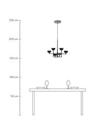 Lampa wisząca LED Paula, Czarny, S 55 x W 49 cm