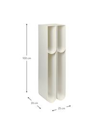 Metalen sierzuil Curved, Staal, gepoedercoat, Beige, B 25 x H 100 cm