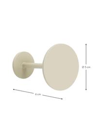 Colgador de metal Flare, Acero recubierto, Crema, Ø 5 x F 6 cm