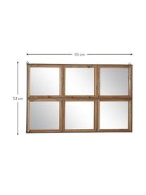 Espejo de pared de madera Border, Espejo: cristal, Madera gris, An 93 x Al 53 cm