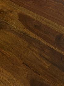 Biurko z drewna i metalu Repa, Korpus: lite drewno sheesham, lak, Nogi: metal lakierowany, Drewno palisandrowe, czarny, S 110 x W 76 cm