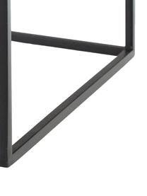 Metalen sidetable Tensio in zwart, Gepoedercoat metaal, Zwart, B 100 x D 35 cm