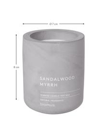 Candela profumata Fraga (legno di sandalo & mirra), Contenitore: cemento, Legno di sandalo & mirra, Ø 7 x Alt. 8 cm