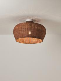 Lampada da soffitto in rattan Krisa, Metallo, rattan, Marrone, Larg. 50 x Alt. 32 cm