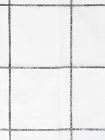 Karierter Baumwollperkal-Kissenbezug Juna, 65 x 100 cm, Webart: Perkal Fadendichte 180 TC, Weiss, Schwarz, B 65 x L 100 cm