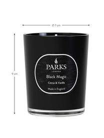 Bougie parfumée Black Magic (agrumes, vanille, patchouli & lavande), Agrumes & vanille, Ø 7 x haut. 9 cm