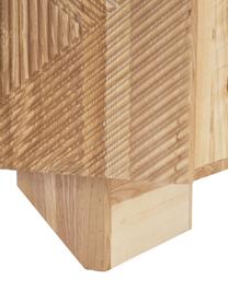 Commode bois de chêne massif avec tiroirs Louis, Brun clair, larg. 100 x haut. 75 cm