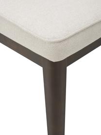 Gestoffeerde stoel Koga in crèmewit, Bekleding: 100% polyester Met 30.000, Poten: essenhout, Frame: metaal, Geweven stof crèmewit, B 47 x H 86 cm
