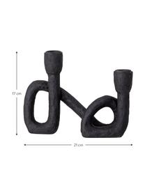 Candelabro de diseño Mashel, Plástico, Negro, An 21 x Al 17 cm