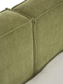 Gestoffeerd bed Lennon van corduroy met opbergfunctie, Bekleding: corduroy (98% polyester, , Frame: massief grenenhout, FSC-g, Poten: hout, FSC-gecertificeerd,, Geweven stof beige, B 180 x L 200 cm