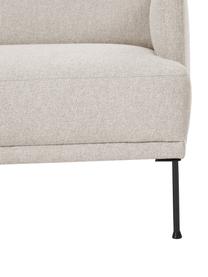 Kleine hoekbank Fluente met metalen poten, Bekleding: 100% polyester De slijtva, Frame: massief grenenhout, FSC-g, Poten: gepoedercoat metaal, Geweven stof beige, B 198 x D 152 cm, hoekdeel links