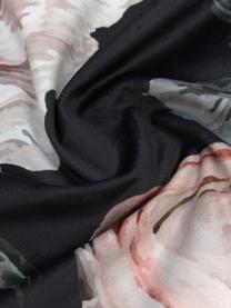 Poszewka na poduszkę z aksamitu Blossom, 100% aksamit poliestrowy, Czarny, S 45 x D 45 cm