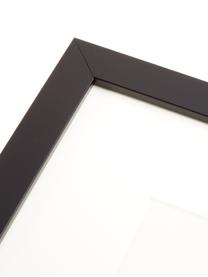 Ingelijste digitale print Senses II, MDF, gietijzer, glas, Zwart, wit, zilverkleurig, B 40 x H 40 cm