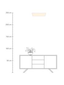 Dimmbares LED-Panel Harlow, Lampenschirm: Kunststoff, Weiß, B 60 x H 3 cm