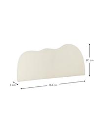 Cabecero tapizado en bouclé Wave, Tapizado: 100% poliéster, Estructura: madera contrachapada, tab, Tejido blanco, An 184 x Al 80 cm