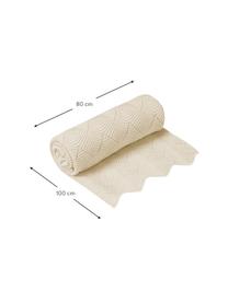 Baby knuffeldeken Scallop van bio-katoen, 100% biokatoen, GOTS-gecertificeerd, Beige, L 100 x B 80 cm