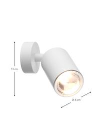 Kleiner Verstellbarer Wand- und Deckenstrahler Tori, Lampenschirm: Aluminium, beschichtet, Weiß, Ø 6 x T 13 cm