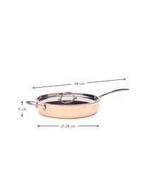 Bratpfanne Baron aus Kupfer, Dreifache Beschichtung aus Kupfer, Aluminium und Edelstahl, Kupferfarben, Ø 28 x H 6 cm