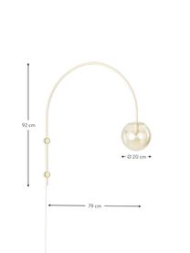 Nástenná lampa Cora, Champagne, béžová, Ø 20 x V 92 cm