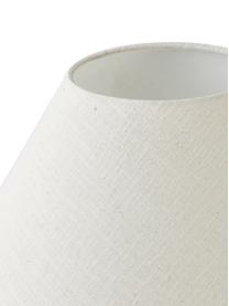 Lampada da tavolo grande con base in marmo effetto travertino Gia, Paralume: 80% cotone, 20% lino, Base della lampada: marmo, Beige, effetto travertino, Ø 46 x Alt. 60 cm