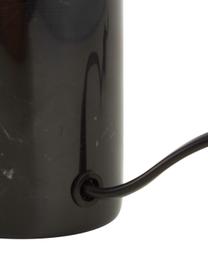 Kleine Tischlampe Siv aus schwarzem Marmor, Lampenfuß: Marmor, Schwarz, marmoriert, Ø 6 x H 10 cm