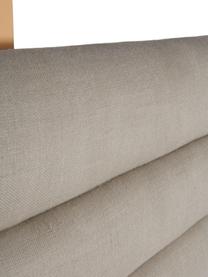 Cabecero tapizado Amsterdam, Funda: 100% lino, Estructura: madera contrachapada, Asas: cuero sintético, Tejido beige, An 160 x Al 60 cm