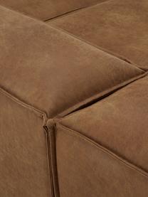 Canapé d'angle modulable cuir Lennon, Cuir brun