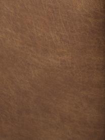 Modulares Sofa Lennon (4-Sitzer) mit Hocker in Braun aus recyceltem Leder, Bezug: Recyceltes Leder (70% Led, Gestell: Massives Kiefernholz, Spe, Füße: Kunststoff Die Füße befin, Leder Braun, B 327 x T 207 cm