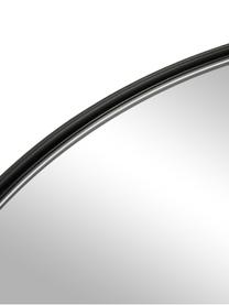 Specchio ovale da parete con cornice in metallo nero Lucia, Struttura: metallo rivestito Superfi, Retro: pannello di fibra a media, Nero, Larg. 40 x Alt. 140 cm