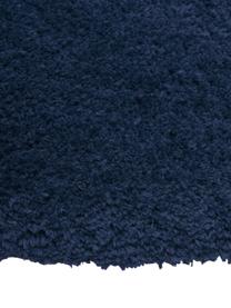 Flauschiger runder Hochflor-Teppich Leighton in Dunkelblau, Flor: Mikrofaser (100% Polyeste, Dunkelblau, Ø 120 cm (Größe S)