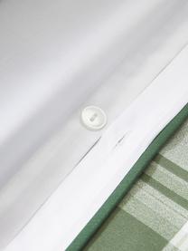 Károvaný povlak na polštář z bavlněného perkálu Scarlet, Zelená, bílá, Š 40 cm, D 80 cm