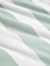 Pruhovaný oboustranný bavlněný povlak na přikrývku Lorena, Šalvějově zelená, bílá, Š 200 cm, D 200 cm