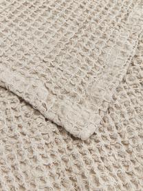 Colcha de algodón con estructura gofre Lois, 100% algodón, Beige, An 180 x L 260 cm (para camas de 140 x 200 cm)