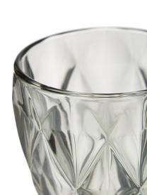 Verres à vin avec embossage décoratif Colorado, 4 élém., Verre, Gris, Ø 9 x haut. 17 cm