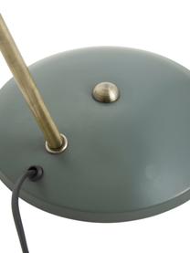 Retro-Schreibtischlampe Hood, Lampenschirm: Metall, lackiert, Lampenfuß: Metall, lackiert, Grün, Messingfarben, B 20 x H 38 cm