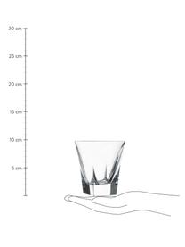Waterglazen Fusion met relief, 6 stuks, Glas, Transparant, Ø 9 x H 10 cm, 270 ml