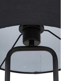 Große Tischlampe Pipero mit Betonfuß, Lampenschirm: Textil, Lampenfuß: Metall, pulverbeschichtet, Schwarz, Grau, Ø 28 x H 51 cm
