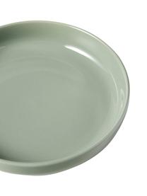 Porcelánové talíře na těstoviny Nessa, 4 ks, Vysoce kvalitní porcelán, Šalvějově zelená, Ø 21 cm