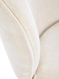 Sedia imbottita color bianco crema Serena, Rivestimento: ciniglia (92% poliestere,, Gambe: legno massiccio di frassi, Tessuto bianco, Larg. 55 x Prof. 63 cm