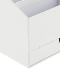 Przybornik na biurko Greta, Tektura laminowana, Biały, S 24 x W 18 cm