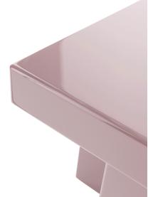 Tavolino Crozz, Pannello di fibra a media densità (MDF) laccato, Rosa, Larg. 50 x Alt. 48 cm