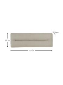 Cabecero acolchado Sleep, Funda: 100% lino, Estructura: madera contrachapada, tab, Beige, An 180 x Al 60 cm